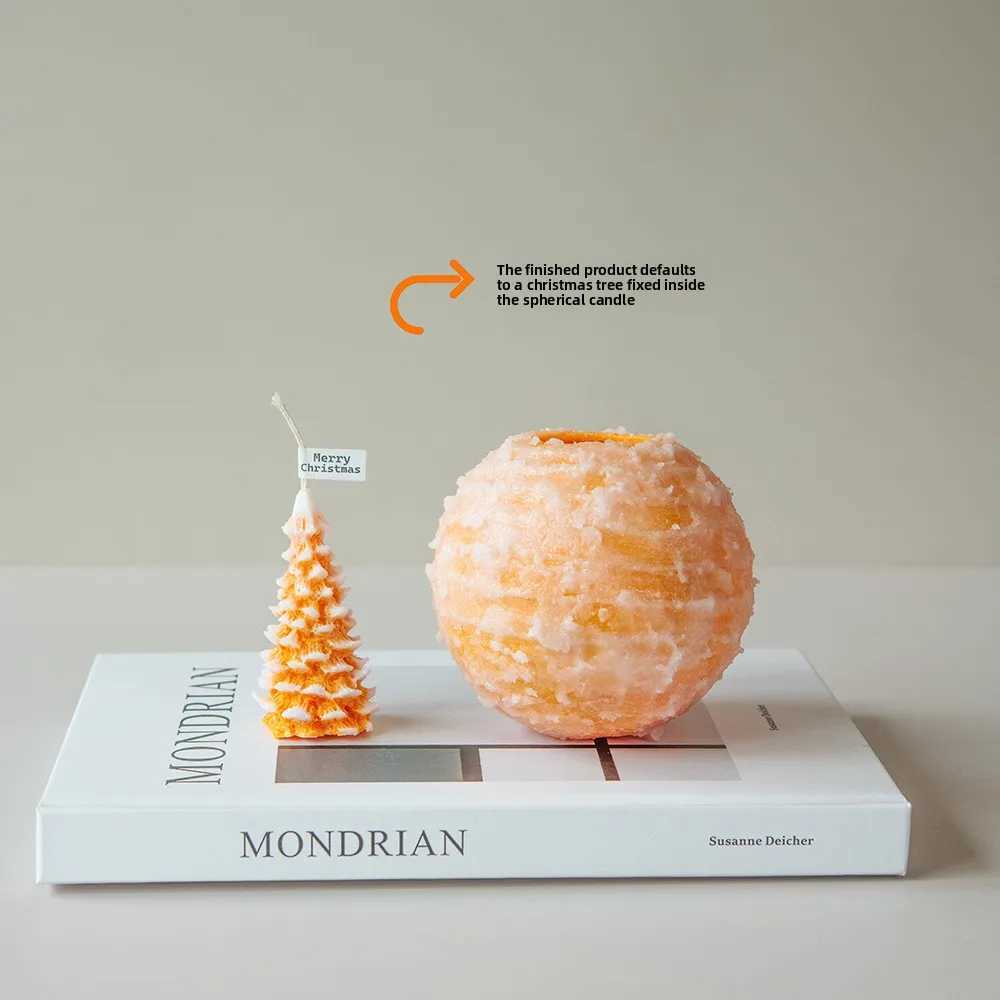 Rotating Line Spherical Aromatherapy Candle Home Decoration High Art Handmade Candle Ornament Creative D260318