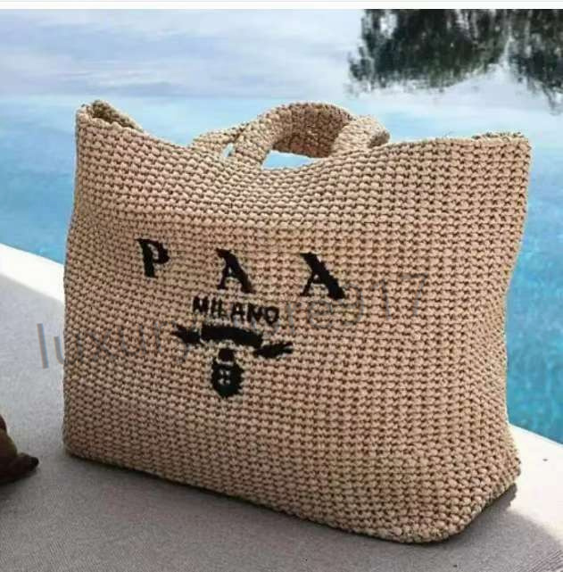 Luxury Designer Eco - Friendly Handmade Womens Straw Mesh Raffia Holiday Dress - Inspired Beach Blank Plain Tote Shopping Bag