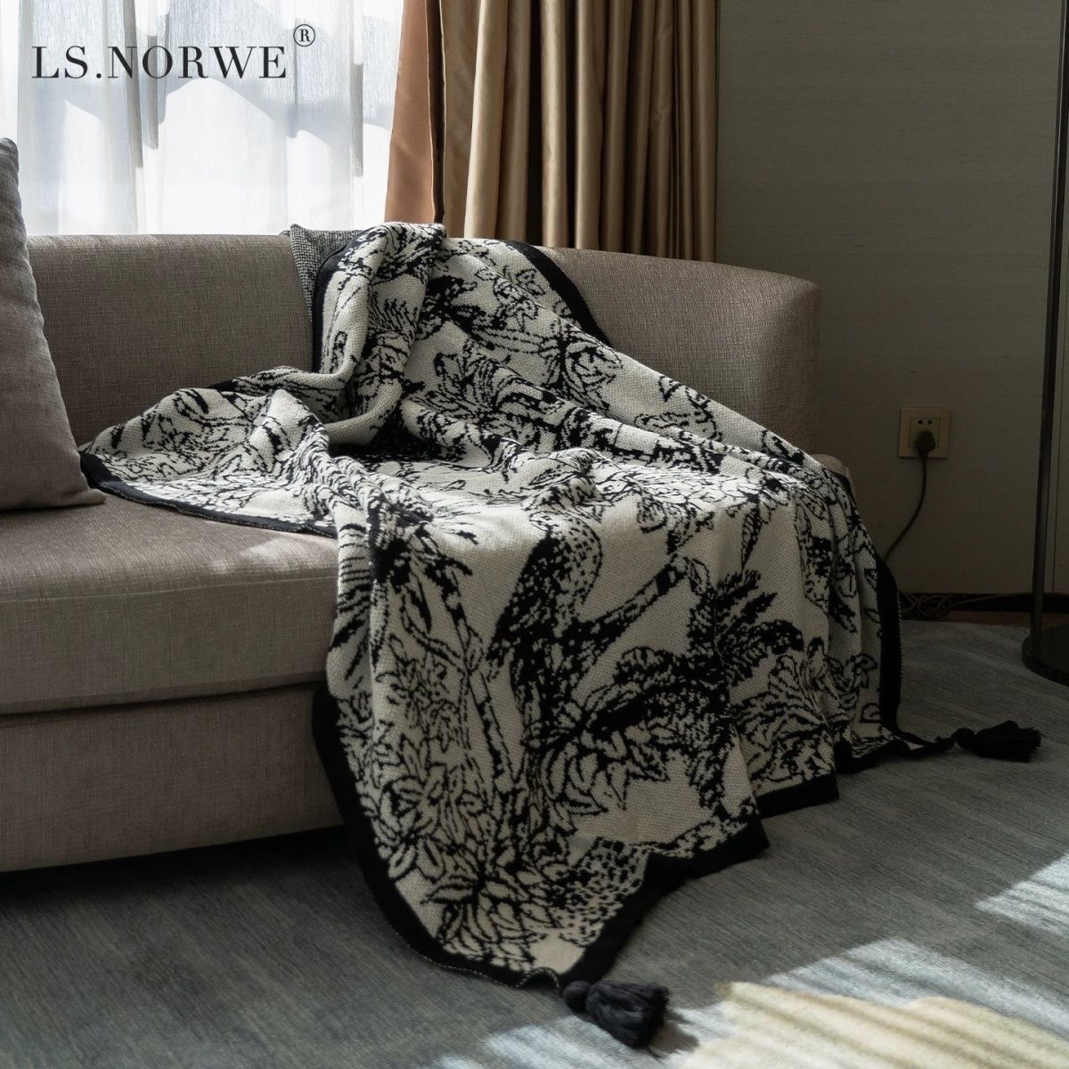 Summer new French warm knit blanket air conditioning nap blanket sofa leisure blanket, a blanket multi-purpose