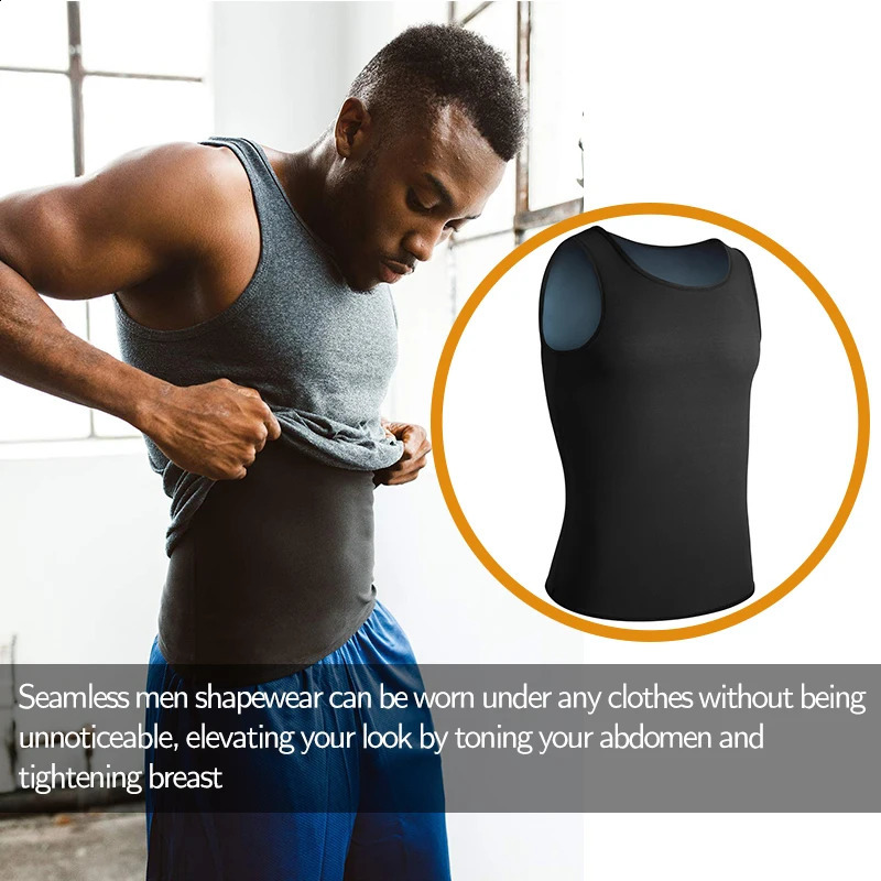 Slimming Sauna Sweat Vest for Men Heat Trapping Pullover Sweat Enhancing Vest Workout Body Shaper Reduce Weight Tank Tops 260317