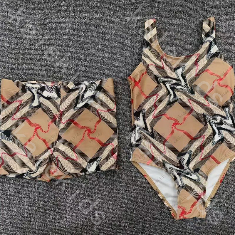 Girls One Peice Swimsuits Boys Beach Shorts Kids Summer Swimwear Fashion Designer Baby Luxury Bikinis Classic Bathing Suits Childrens Swim Suits -8 DPD2603184