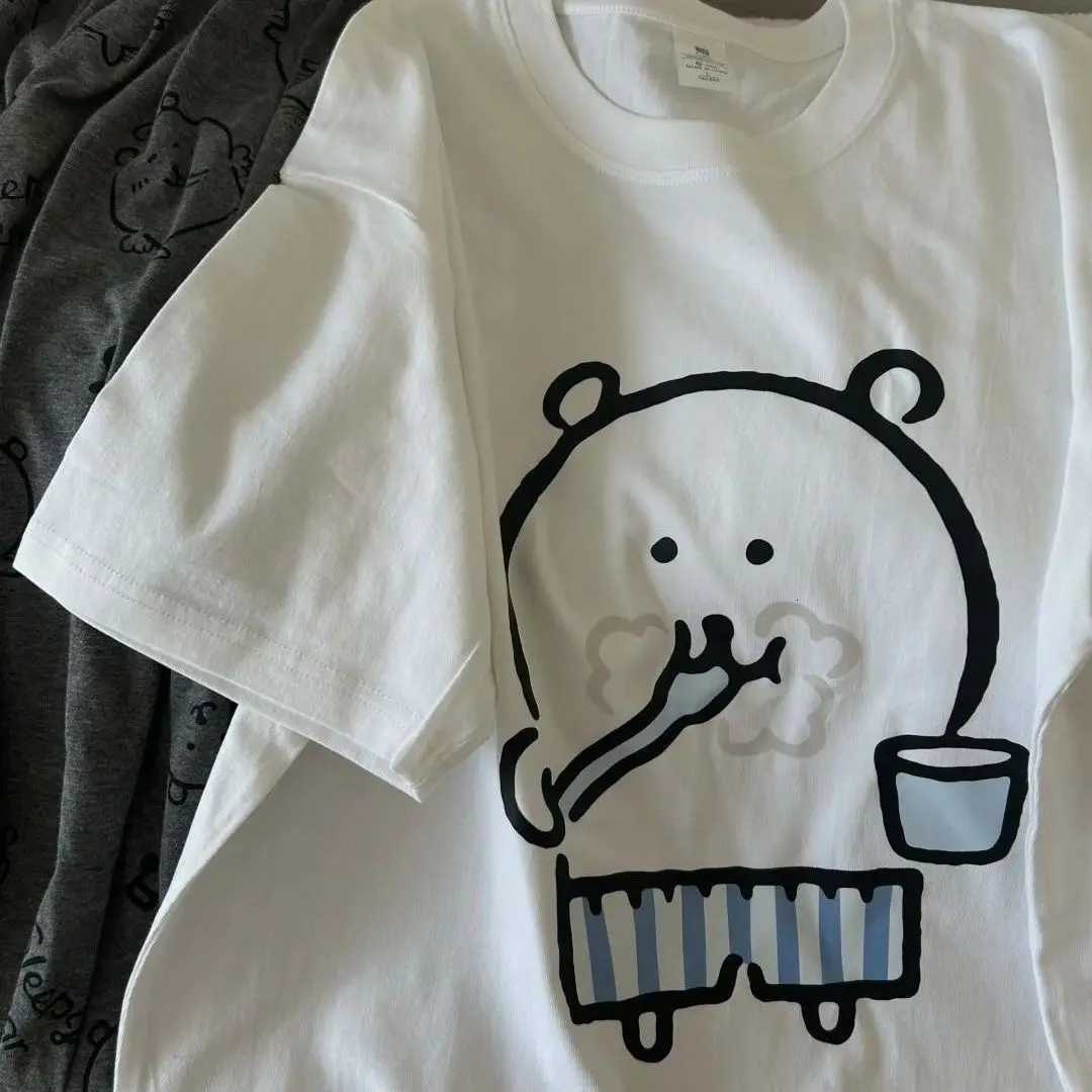 Nagano Anime Cartoon Couple Short-Sleeve Collaboration T-Shirt Summer Mens Pure Cotton Top Loose Fit Versatile CasualT260317