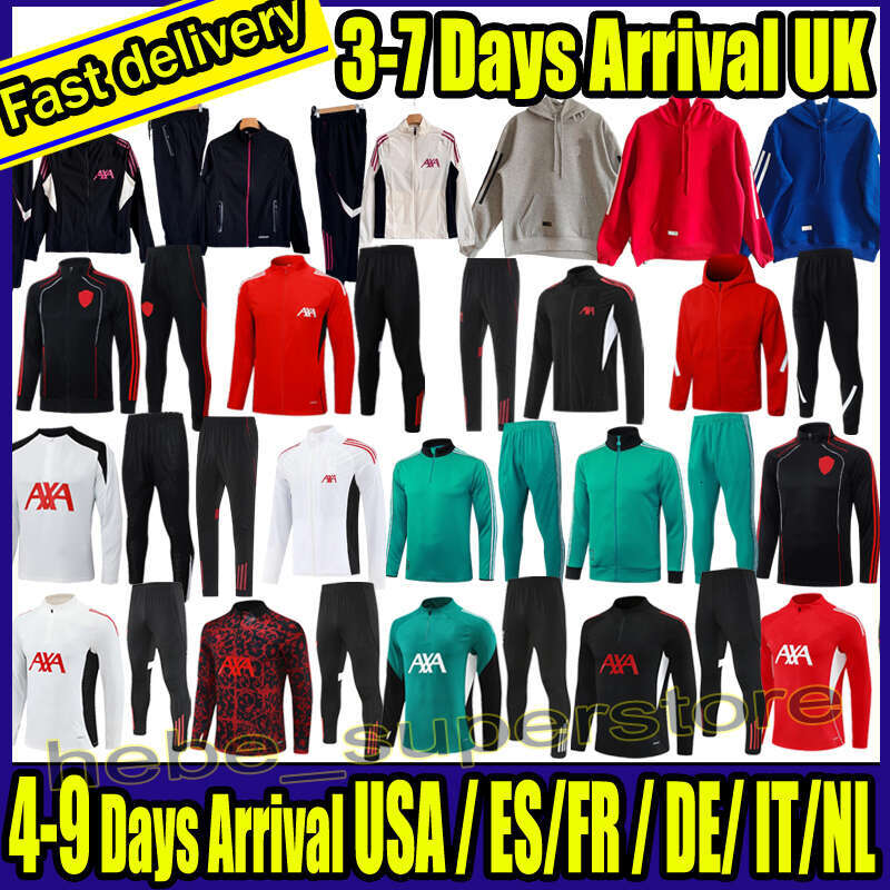 25 26 27 LFC tracksuit long training suit 2025 2026 2027 soccer Jersey kit uniform adult sweatshirt Sweater sets men kids liverpool