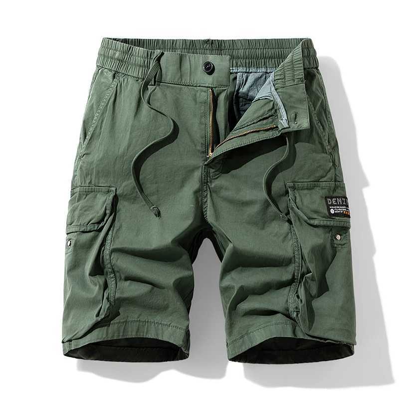 Summer Men Cotton Cargo Shorts Mens Jogger Sport Casual Beach Shorts Man Bermuda Streetwear Outdoor Fashion Shorts Pants Trouser M260318
