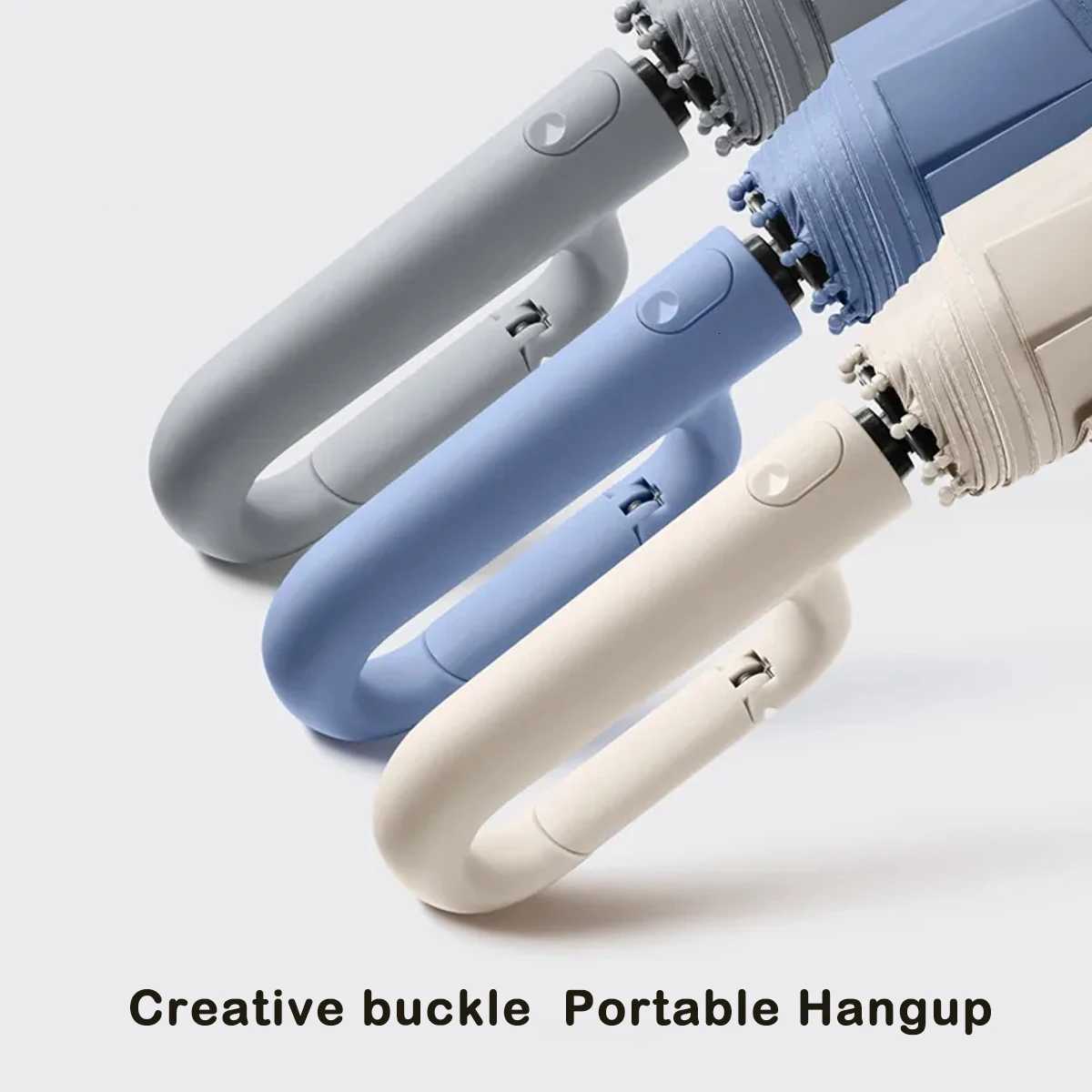 10-Bone Fully Automatic Folding Umbrella Advanced Feeling Sunshine And Dual-Purpose Parasol Extra Large Thickening Reinforcement H260318 - view 5