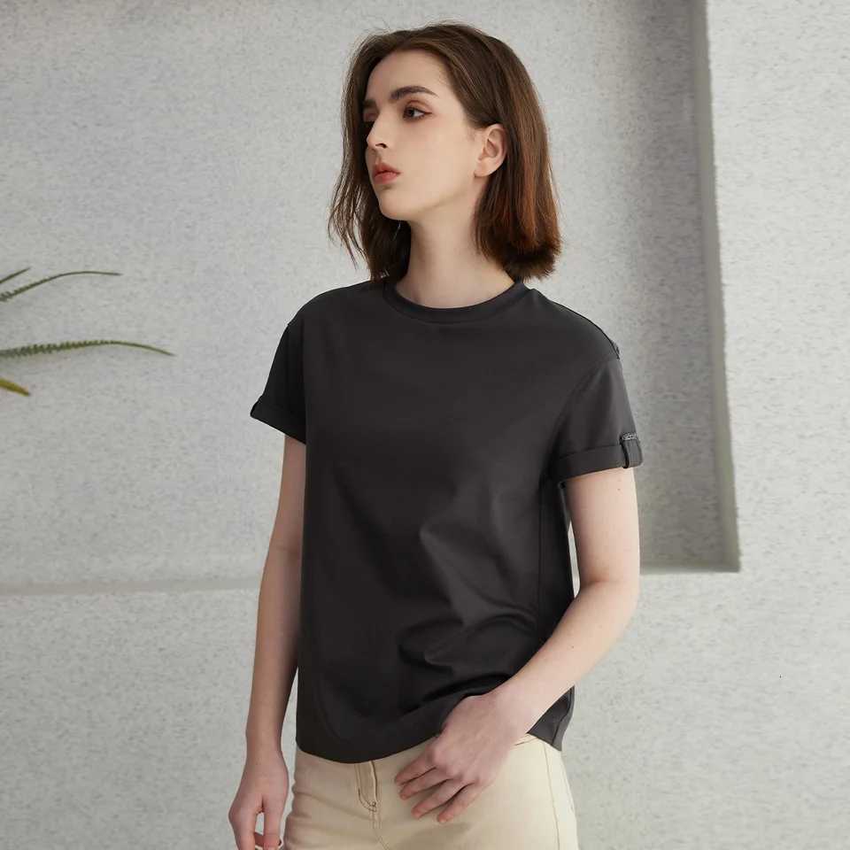 K2123L Summer Short Sleeved Clothes Premium Luxury Womens Clothing Combed Cotton Tshirts pima cotton Tee ShirtT260317