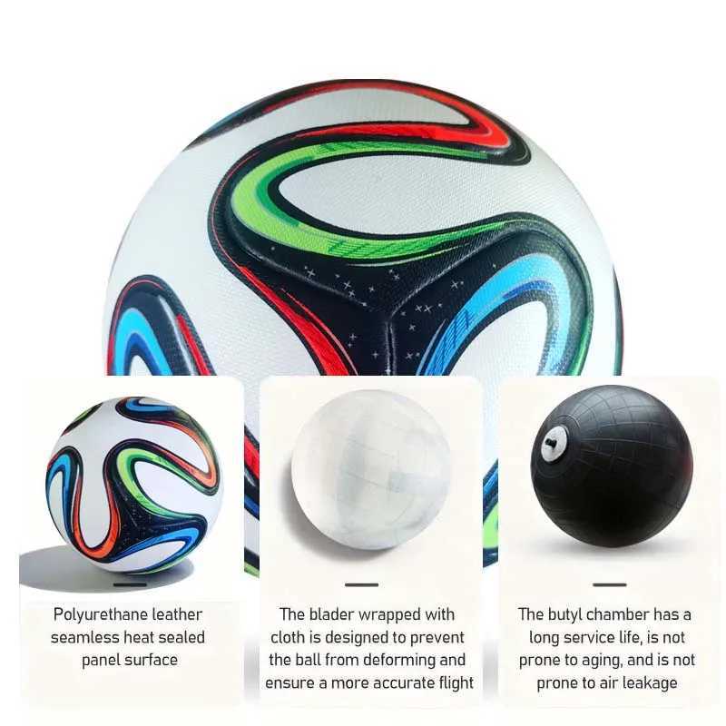 Football for Men and Women 2014 Match Size 5 Pu Adult Futebol Outdoor Sports Training Ball Professional Thickened Team Soccer M260318
