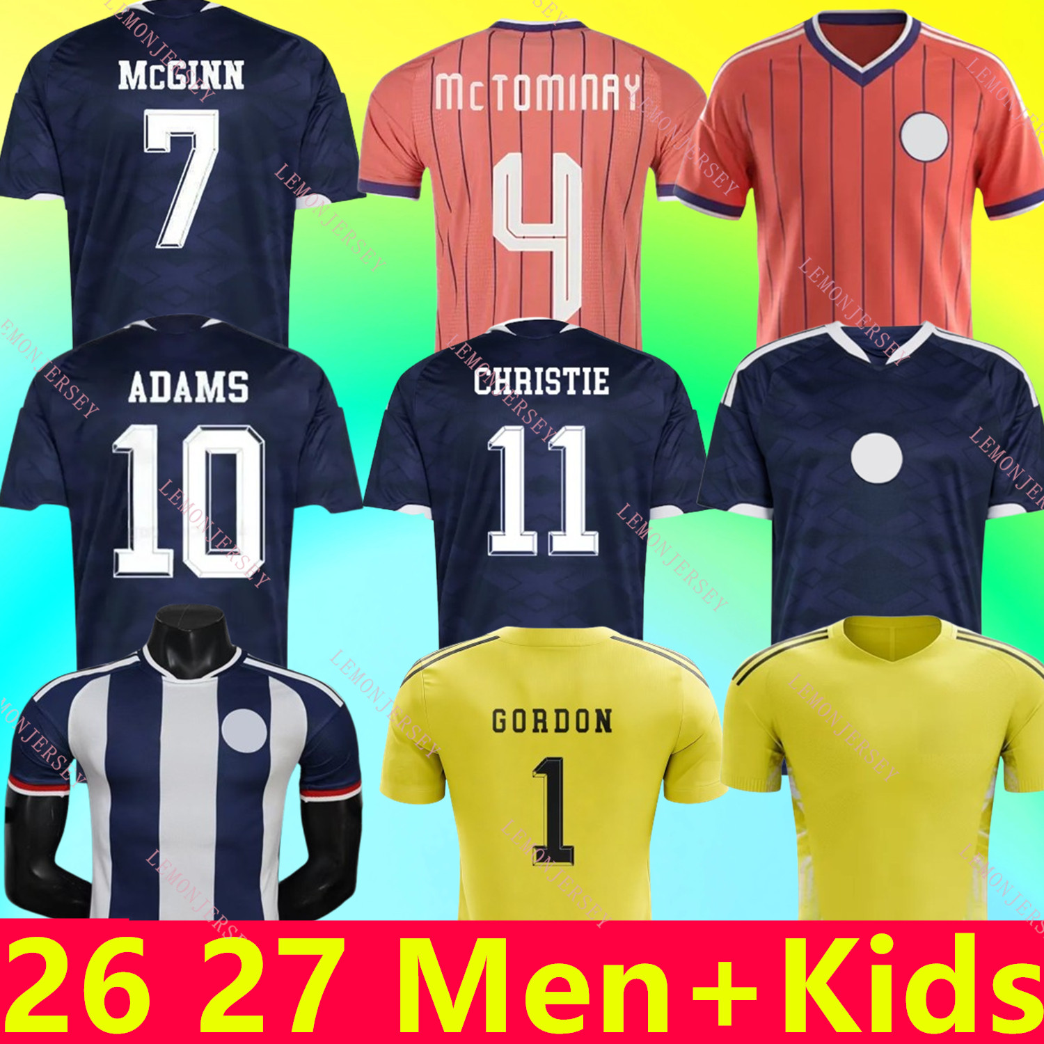 2026 2027 scotland football shirt Soccer Jerseys DYKES ADAMS ROBERTSON McTominay McGREGOR SHANKLAND MCGREGOR Home maillot de Foot men kids kits unifrom pink WOMEN
