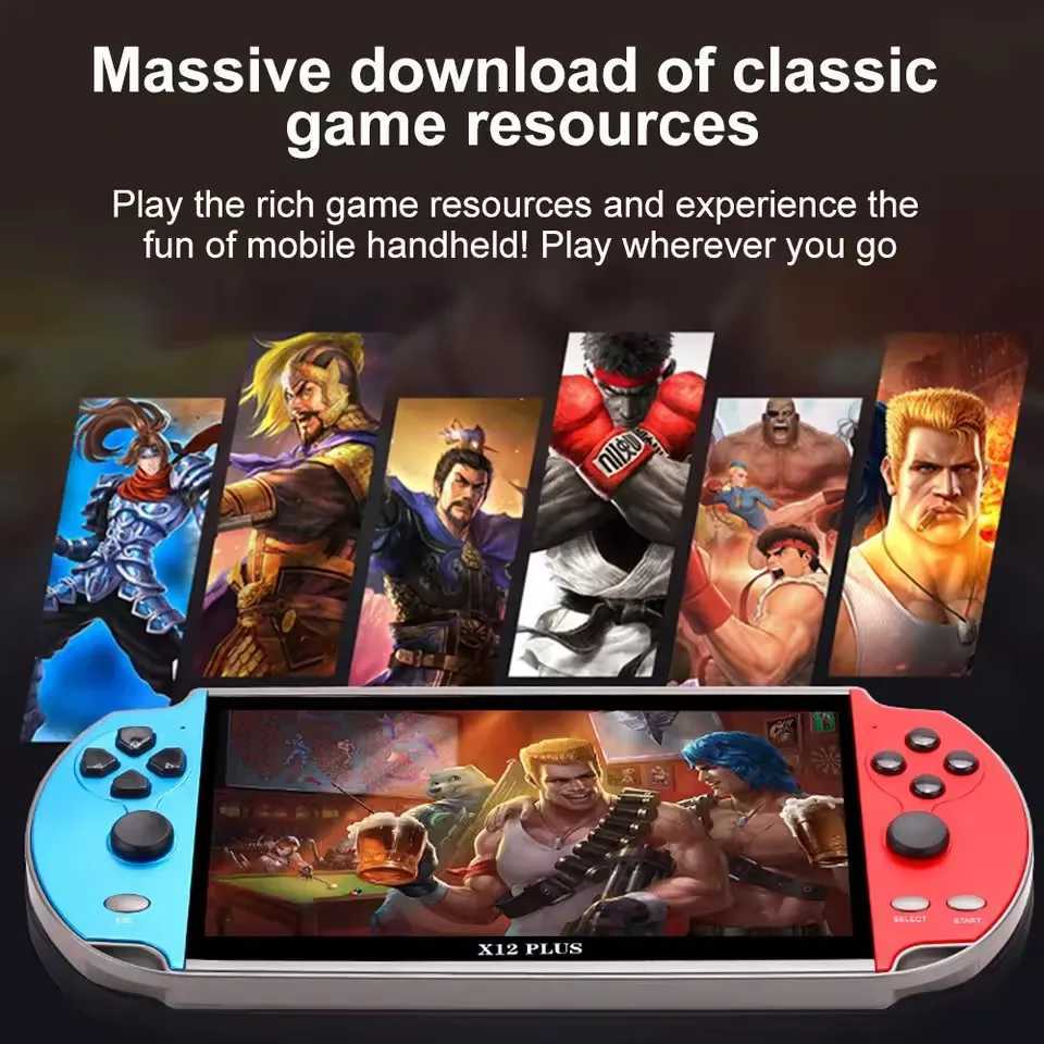 X7 X12 Plus Retro Handheld Video Game Console Linux System 43 51 71 Inch IPS Screen Portable Pocket Video Player SwitchT260316 - view 5
