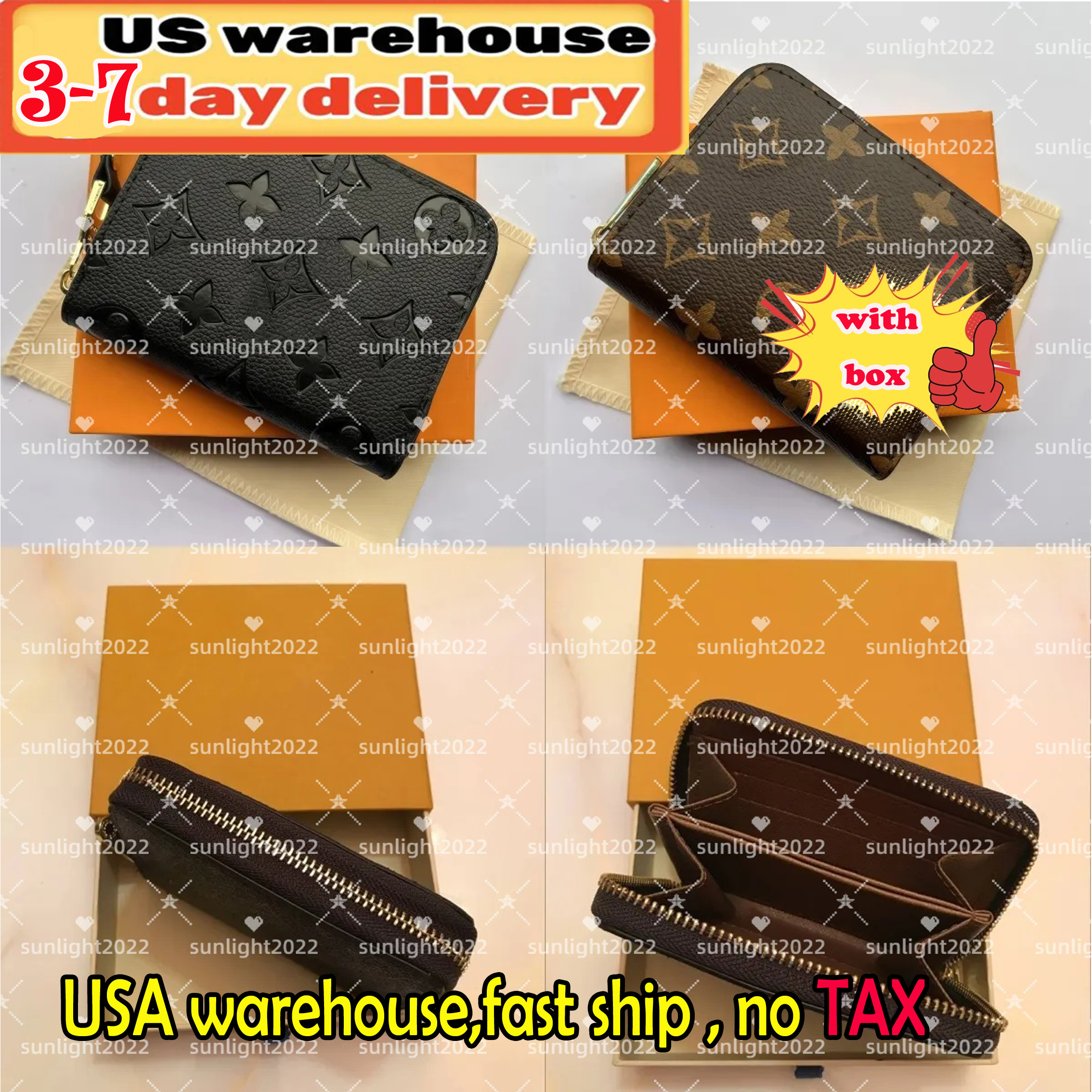 Fashion Women designer wallets Luxury short purses Genuine Leather embossed credit card holders ladies plaid money clutch bags with box and dustbag