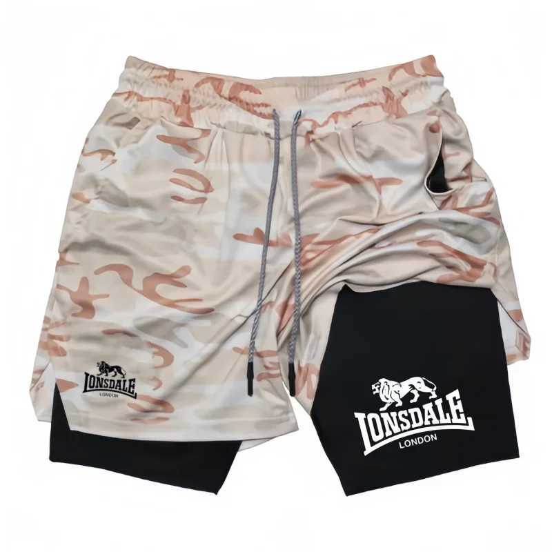 Mens 2-in-1 Running Short Double Layer Sports Training Jogging Pants Compression Fitness Clothing for Active Wear M260318