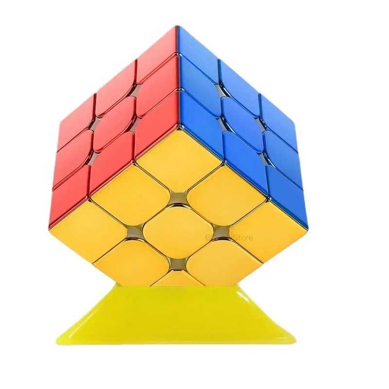 ECube SengSo Electroplating 3x3 Magnetic No Mag Golden Cubo Magic Cube Puzzle Speed Cube M3 3x3x3 Magico Cubo Toy H260314
