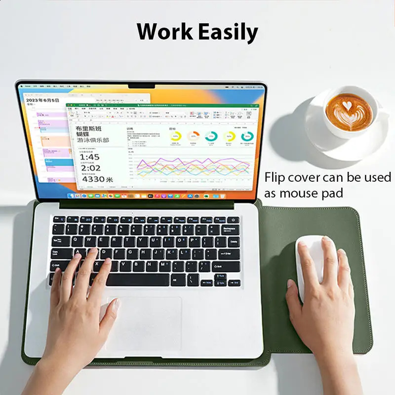 Business Travel Briefcase 11-16 Inch Laptop Sleeve Case PU Cover Notebook Protective Pouch Laptop Case Cover Non-Magnetic 260317