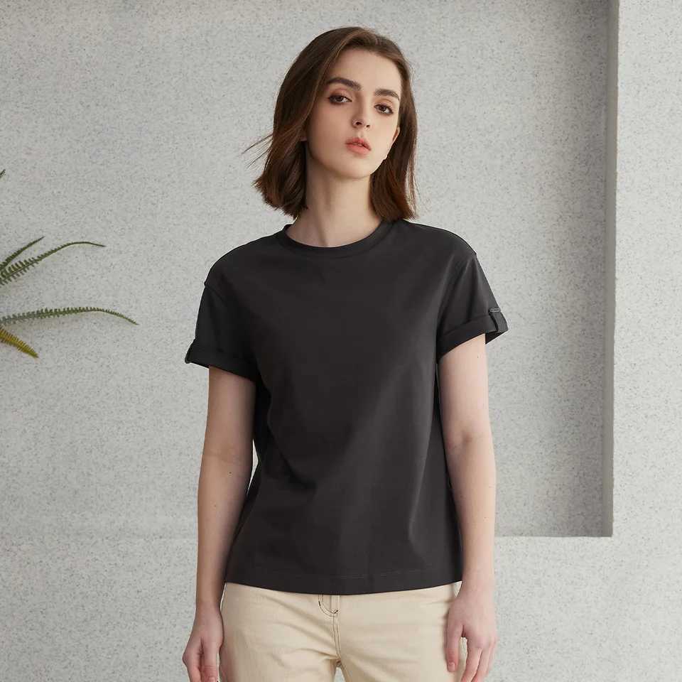 K2123L Summer Short Sleeved Clothes Premium Luxury Womens Clothing Combed Cotton Tshirts pima cotton Tee ShirtT260317