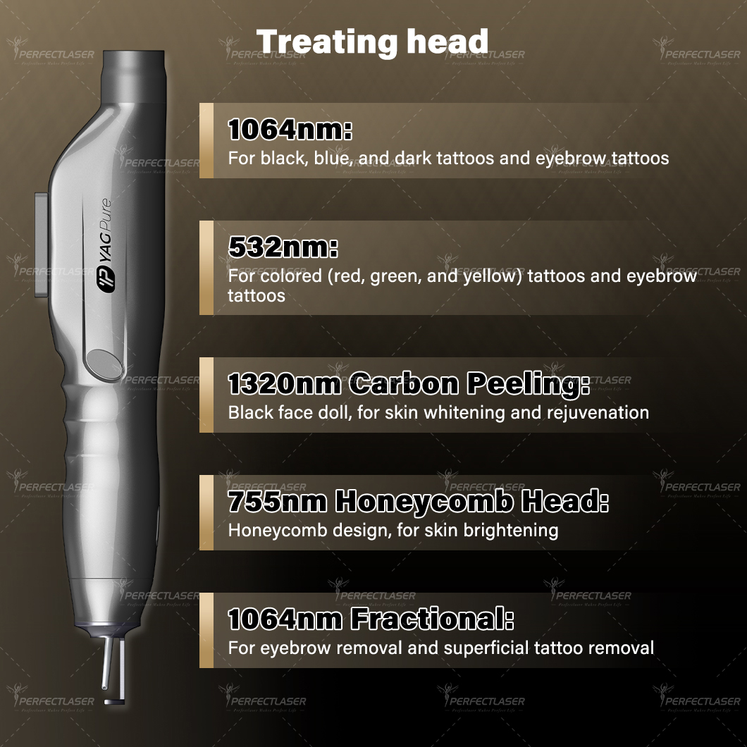 Professional Portable Nd YAG Laser Tattoo Removal Machine 532nm 755nm 1064nm 1320nm 5 Probes Carbon Peeling Pigmentation Beauty Salon Equipment Factor