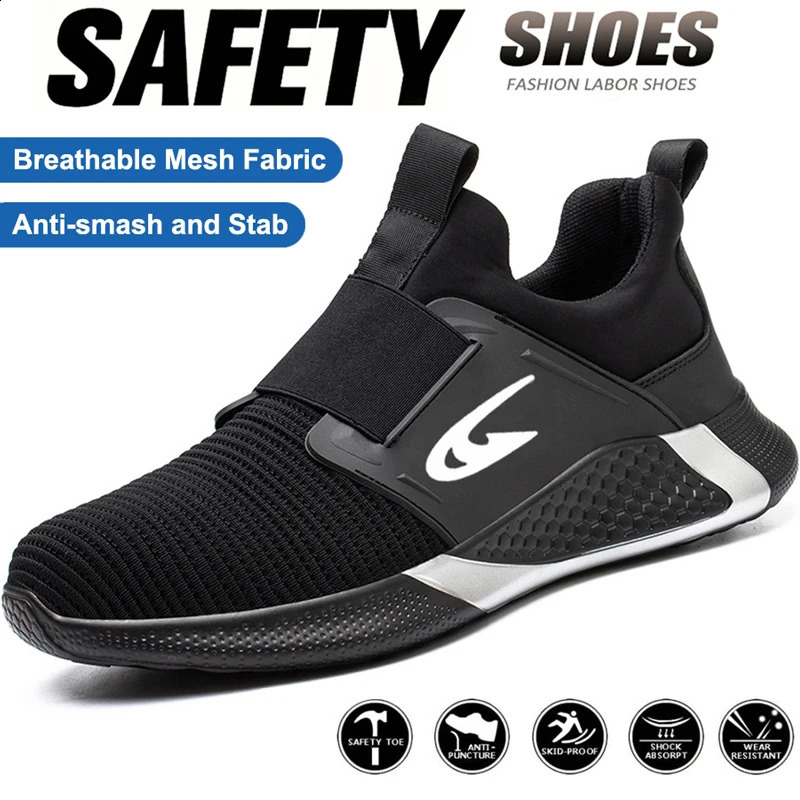 Steel Toe Safety Shoes for Men Women Puncture Proof Tread Sneakers Breathable Safety Shoes For Men Summer Lightweight Work Shoes 260318