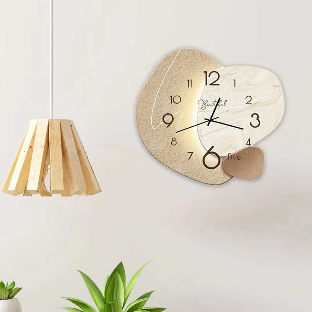 Modern Nordic Wall Painting Light Easy to Read High-end Digital Wall Clock Decorative Wall Hanging Clock Restaurant D260318