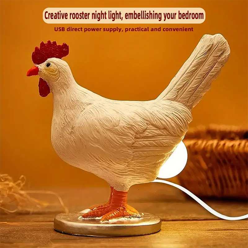 LED Night Lights Funny Animal Chick Light Easter Carnival Party Ornaments Childrens Gifts Home Decoration Chicken Night Lamp H260318