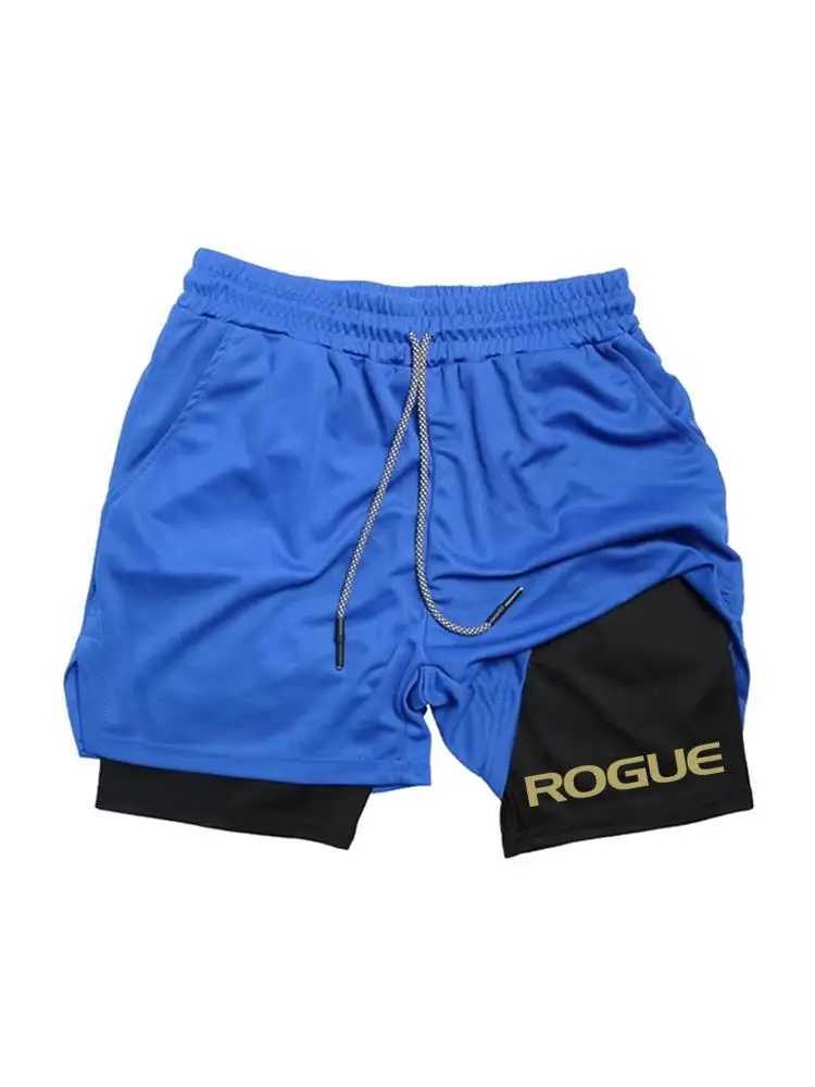 Men Running Shorts 2 In 1 Double-deck Sport Sportswear Gym Fitness Short Pants Training Jogging Bottom Mens Clothing M260318