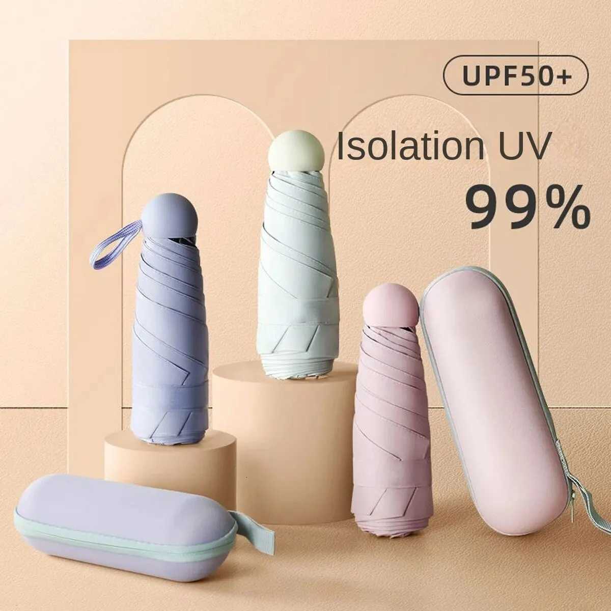 Capsule Umbrella Small and Portable Solid Color Sunshade for Women and Rain Dual Use Protection H260318 - view 4