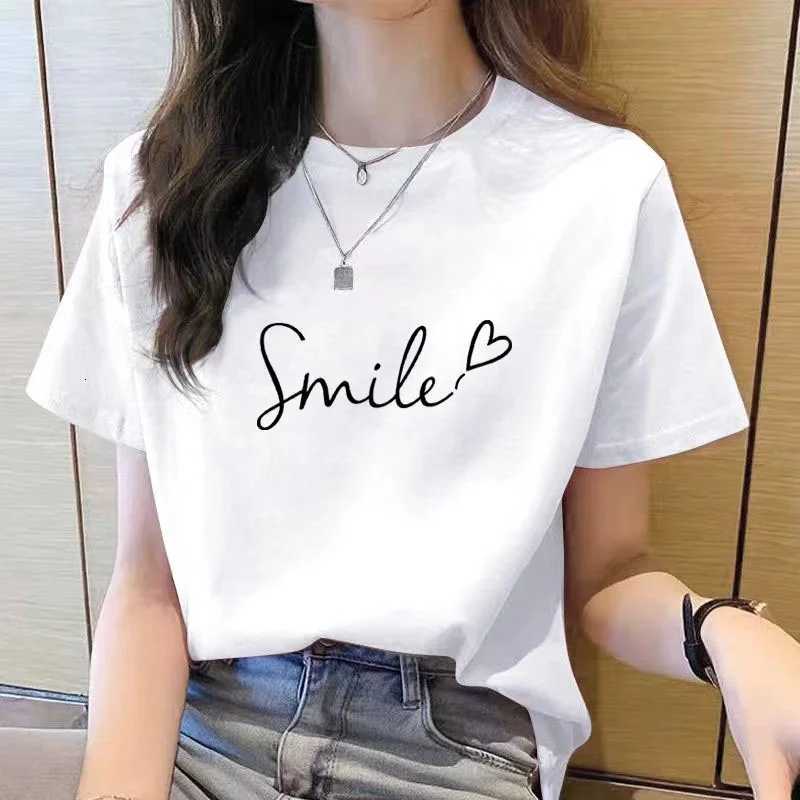 tshirt women top short sleeve t shirts New Korean t shirt for Women t shirt Round Neck Fashion tshirt woman tops printedT260317