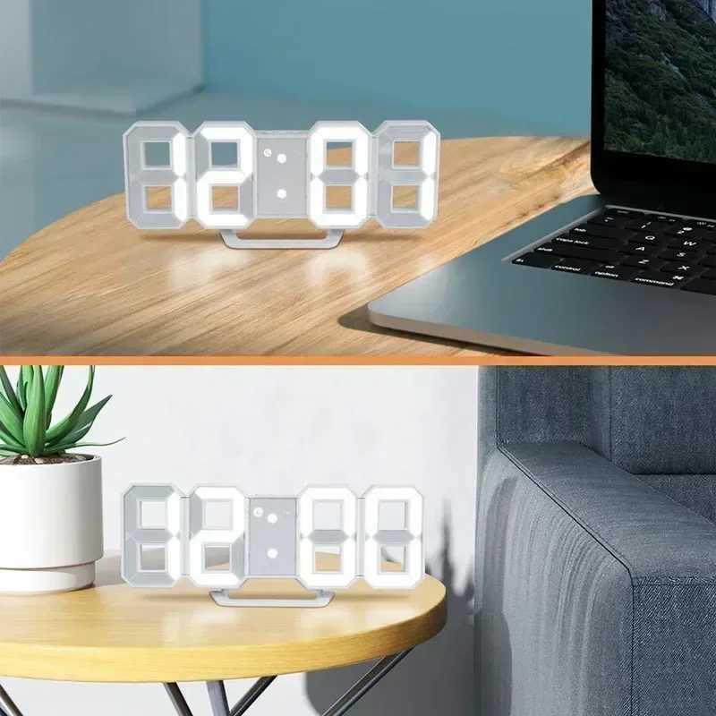 Digital Wall Clock Desk Watches Electronic Alarm Modern Home Decoration for Bedroom Decor Interior Led Table Clocks Living Room D2603181