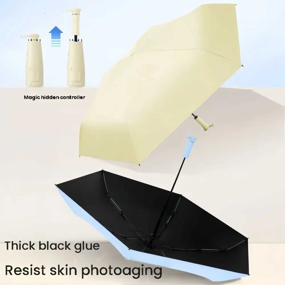 Mini Foldable Umbrella Retractable Five-Fold UV Protection Sunshade Rain Umbrella Sun Protection against Ultraviolet Rays H260318 - view 3