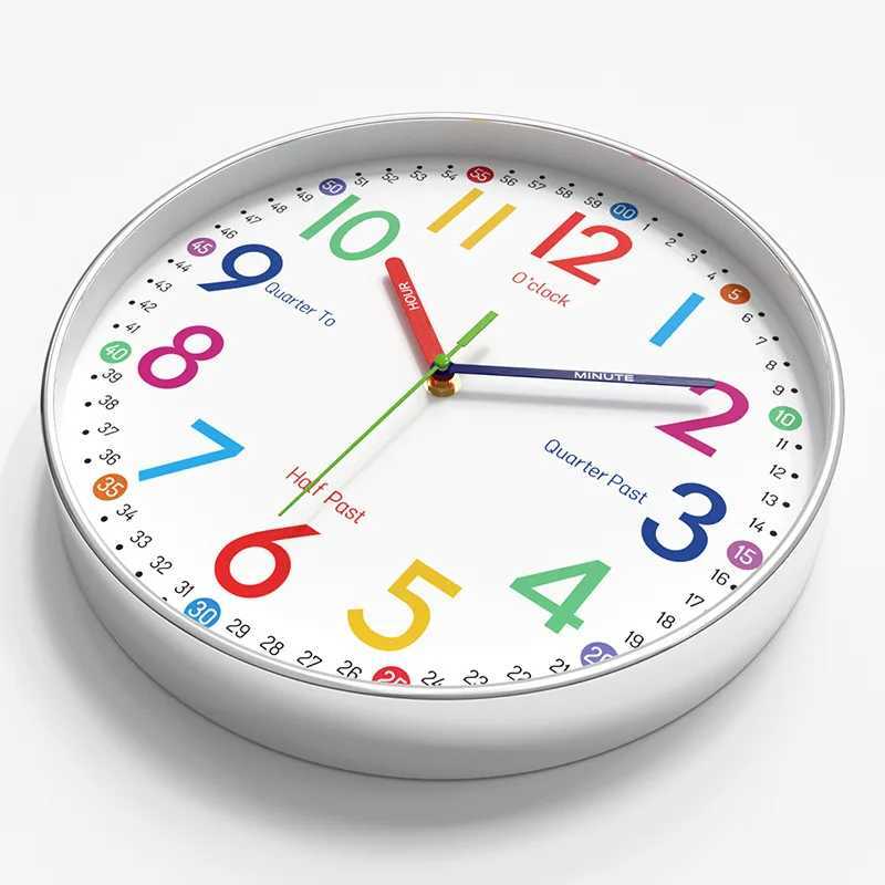 12 Inch Early Education Wall Clock Cartoon Childrens Time Management Quartz Clock Home Wall Hanging Silent Clock 30CM D260318