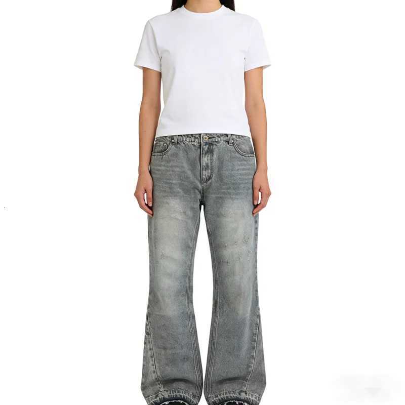 Street Y2K New Casual Joker Jeans Women Harajuku Fashion Hip Hop Retro High Waist Slim Wide-leg Pants Unisex Punk Mopping JeansT260317
