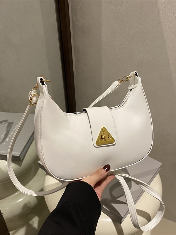 2026 simple casual popular single shoulder French retro design lid style single shoulder crossbody armpit small square bag free shipping