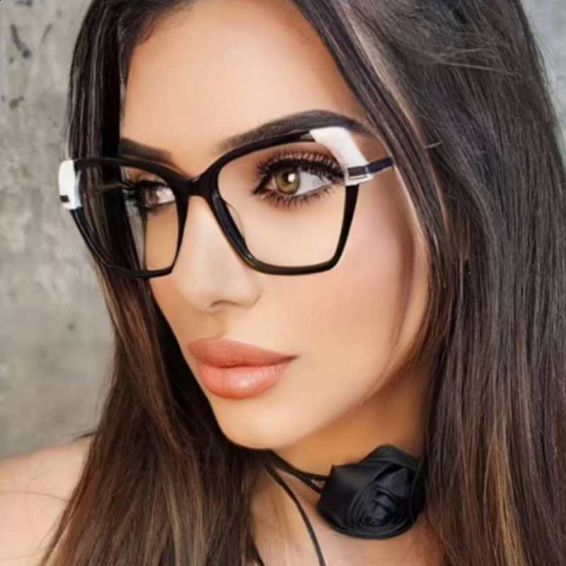 Color-blocked irregular large-frame sunglasses 2025 new model trendy sunglasses with contrasting colors and unique style 250604