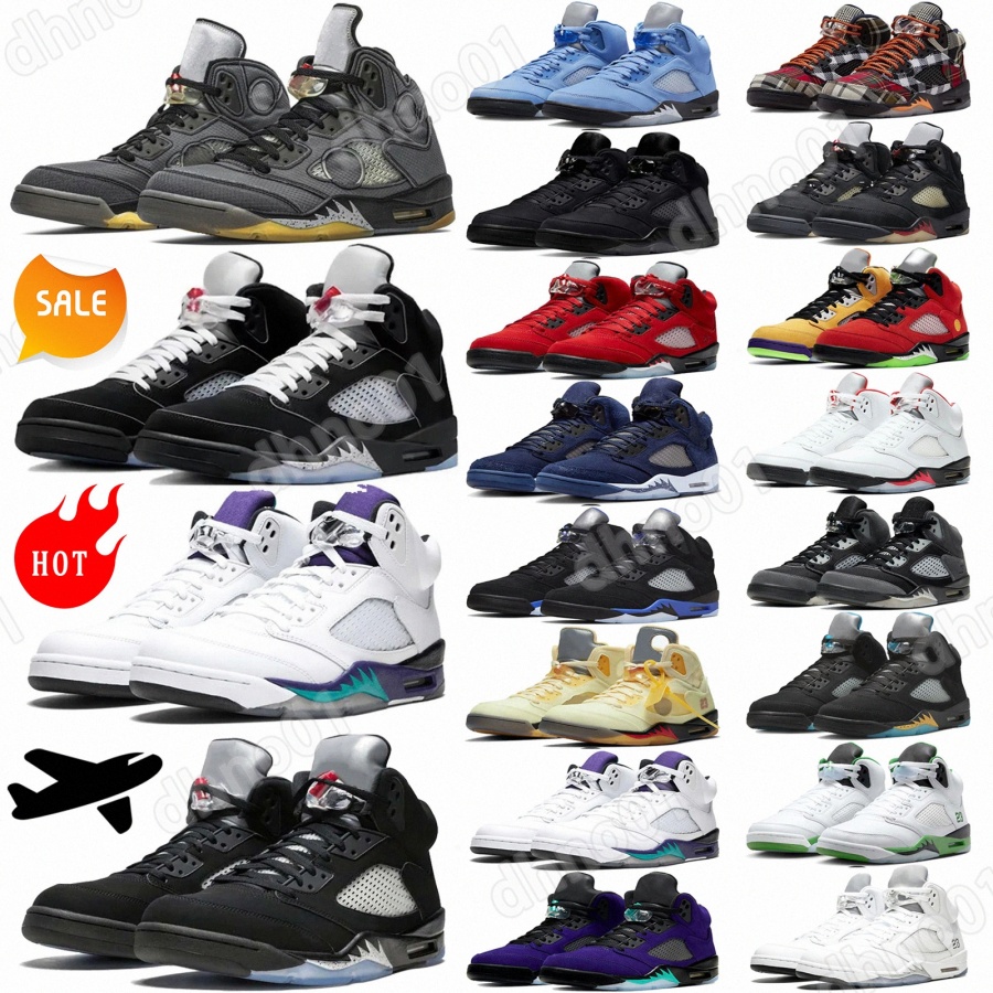 men shoe basketball shoes sneakers shoes high 5 5s Black Reflective Grey Yellow Black Purple White Red Black unc size 36-47 Y2A1#