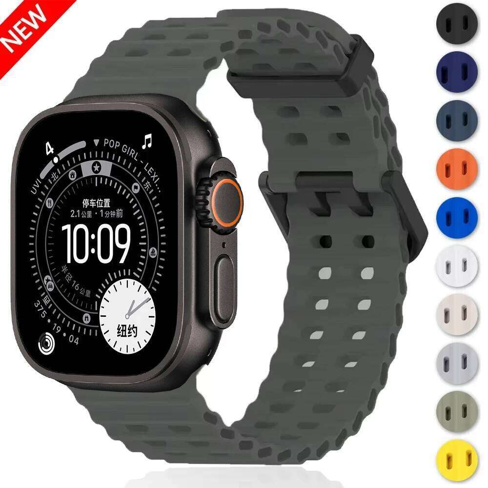 Ocean Band for Apple Watch 2 49mm 46mm 45mm 44mm Breathable Bracelet Wristband iWatch Series Ultra 10 9 8 7 6 5 SE 4 Strap