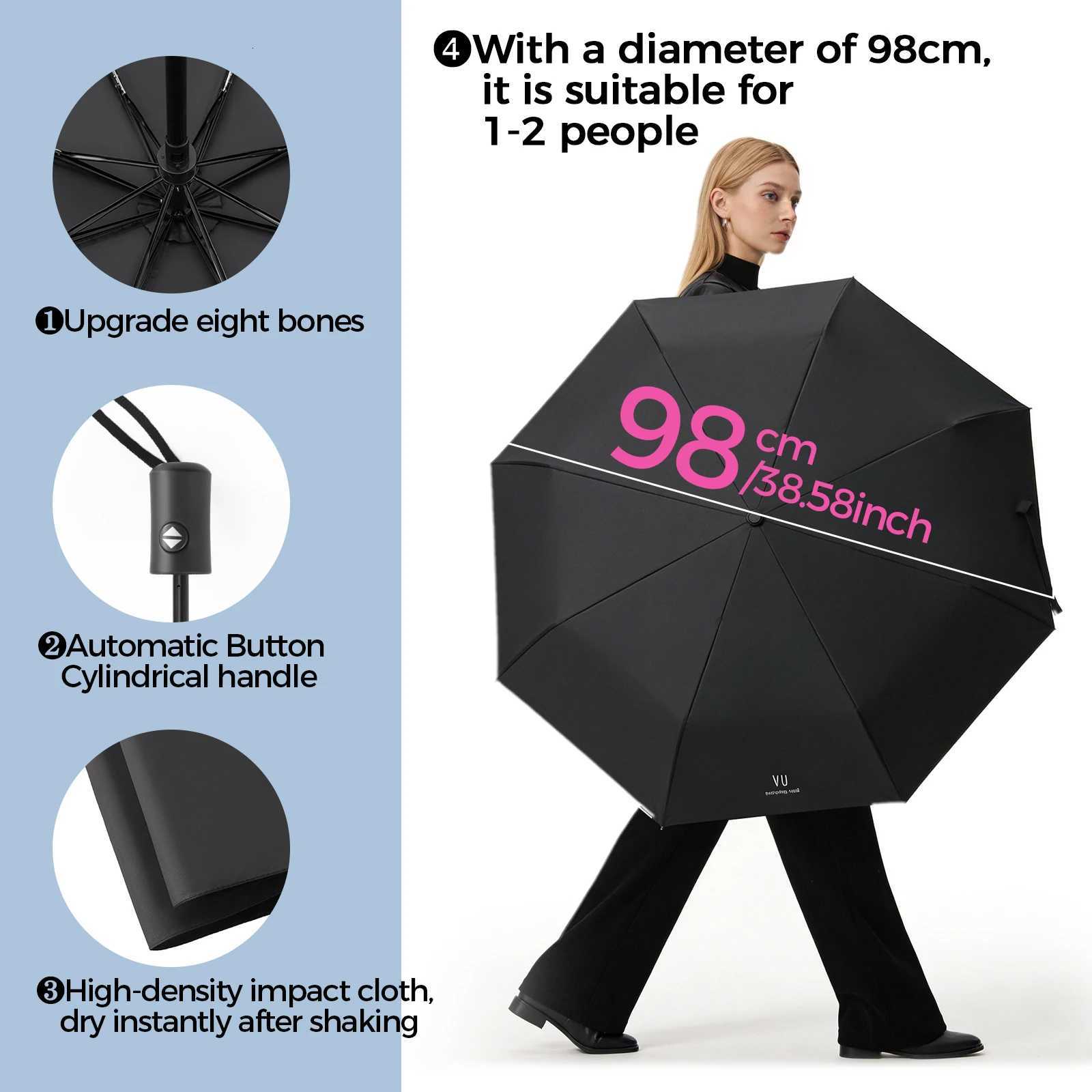 Fashion Large Travel Umbrella Heavy Duty Windproof Waterproof Umbrella Fully Automatic Open And Close Golf Umbrella UPF50 UV H260318 - view 5