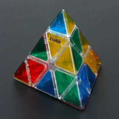 Transparent Pyramid Stickerless Speed Cube 3x3x3 Triangle Brain Teaser IQ Test toys Educational Mind Challenge Cubo Mgico H260314