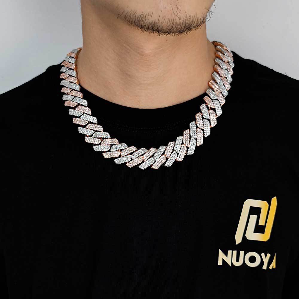 Fine Jewelry Hip Hop High Quality 925 Silver 8mm 10mm 12mm 14mm 15mm GRA VVS Moissanite Iced Out Cuban Link Chain for Men Women