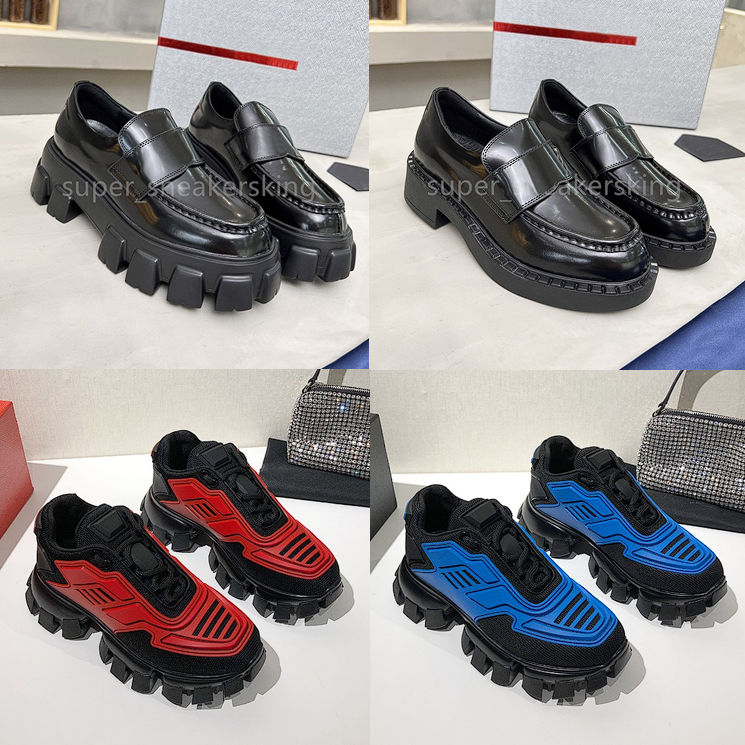 Designer Shoes Women Loafers Men Monolith Sneakers Rubber Black Shiny Leather Capsule Series Sneaker size 35-46