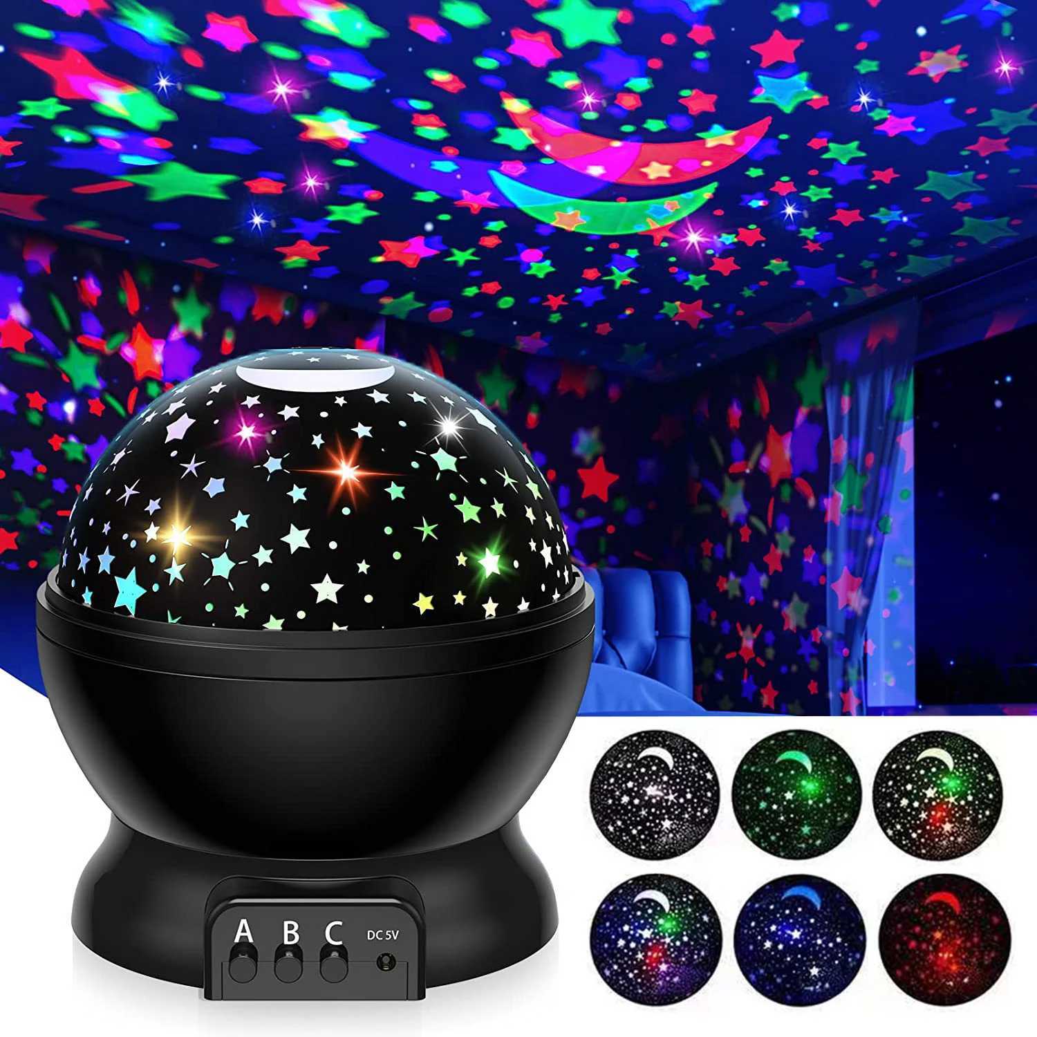 LED Galaxy Projector 360 Rotating - Starry Sky Night Light with Nebula Effect Perfect Christmas Gift for Kids Bedroom Decor H260318