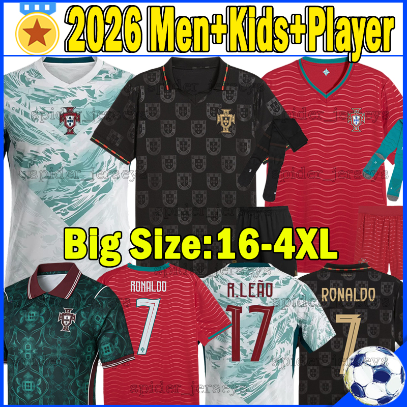 XXXL 4XL 2026 Portugal national football team Soccer Jerseys 26 27 Portuguese JOAO FELIX B.FERNANDES RAMOS Player Version Football Shirts Goalkeeper Men Kids Kits