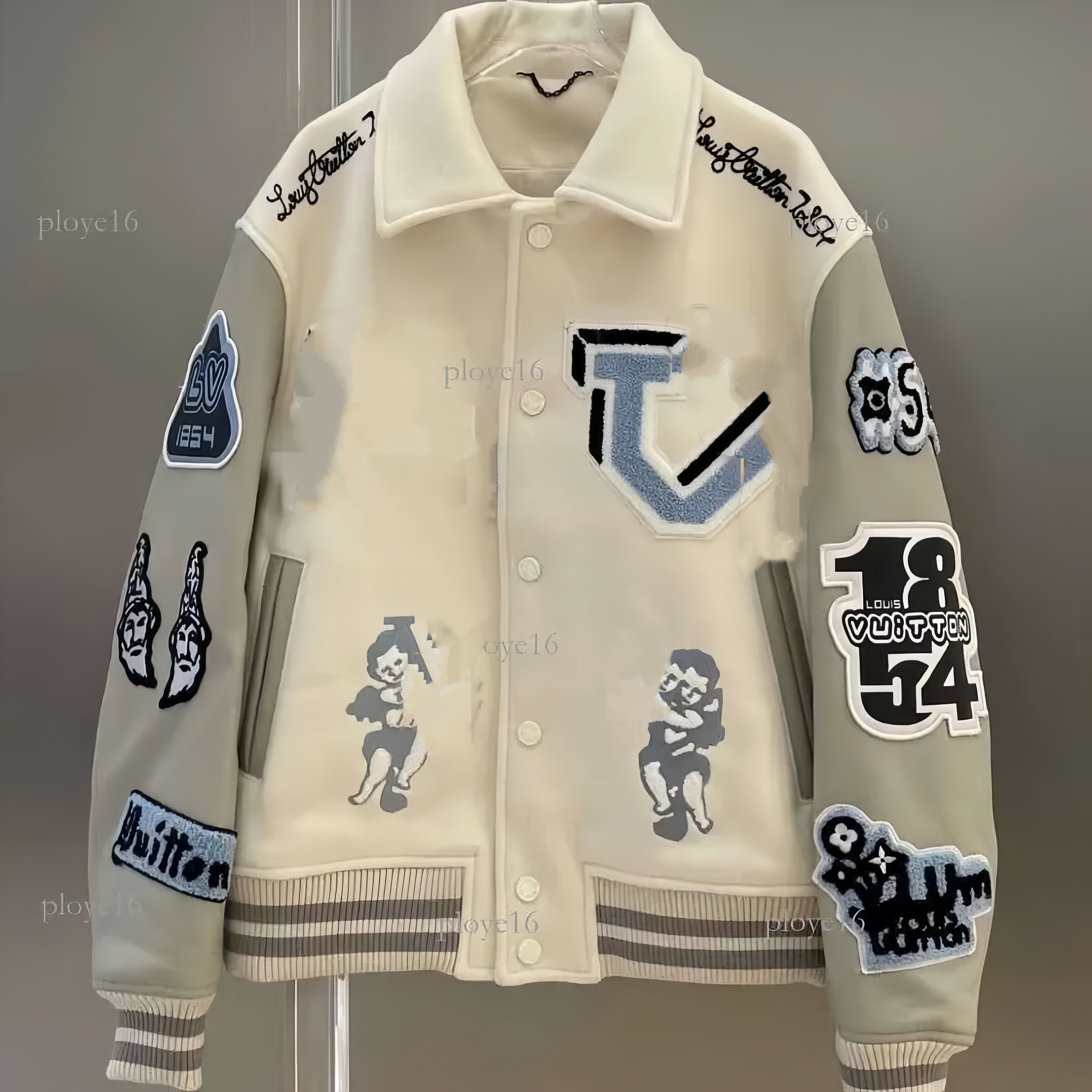 Bomber Jacket Designer Letterman Lvs Jackets Vintage Bomber Coats Letter louise Jackets Embroidery Autumn Men Baseball Hip Hop lvsity Jacket Eb3