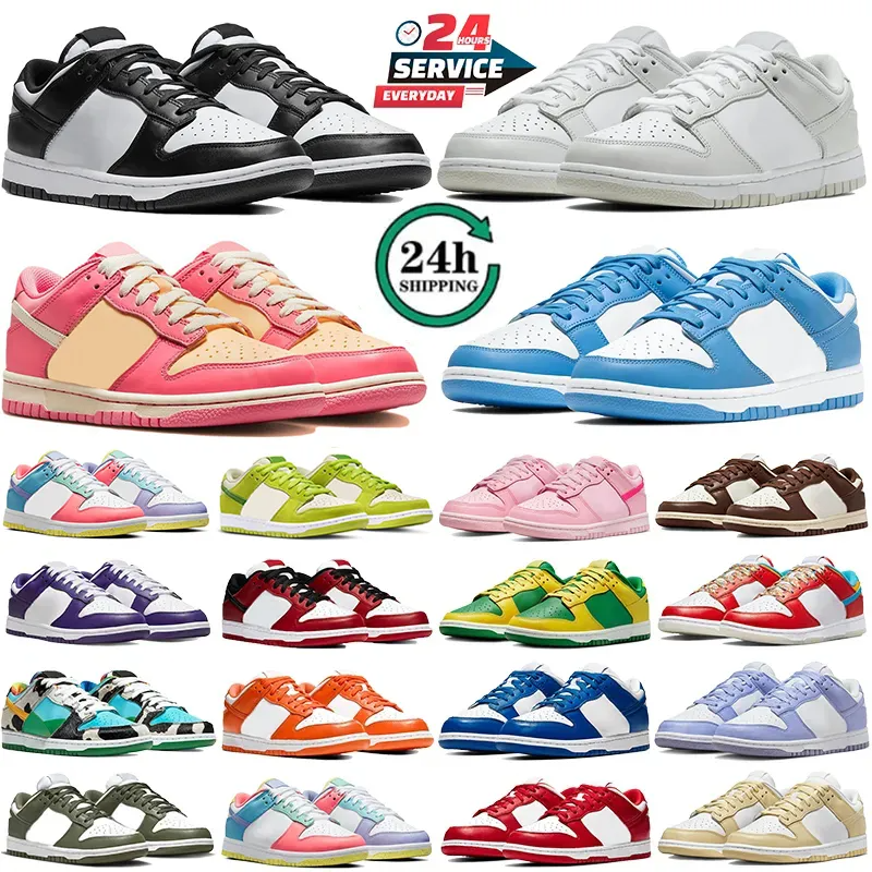 Designer Panda Vintage Low Shoes Men Women Trainers White Black Grey Fog Triple Pink Running Sneakers Flat Trainers Big Size 48 High Quality 2026 with box