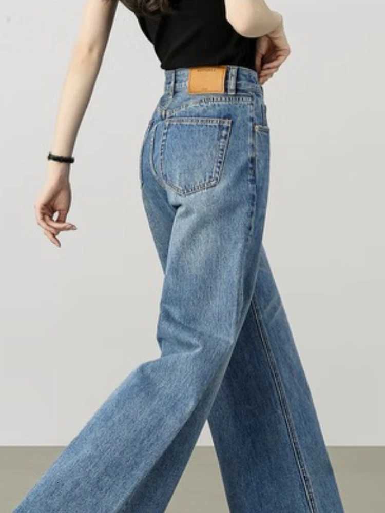 SENTUBILA Womens High Waist Straight Leg Jeans Autumn 2026 Cotton Denim Retro Vintage Slim Fit Trousers Collection W53NE2047T260317