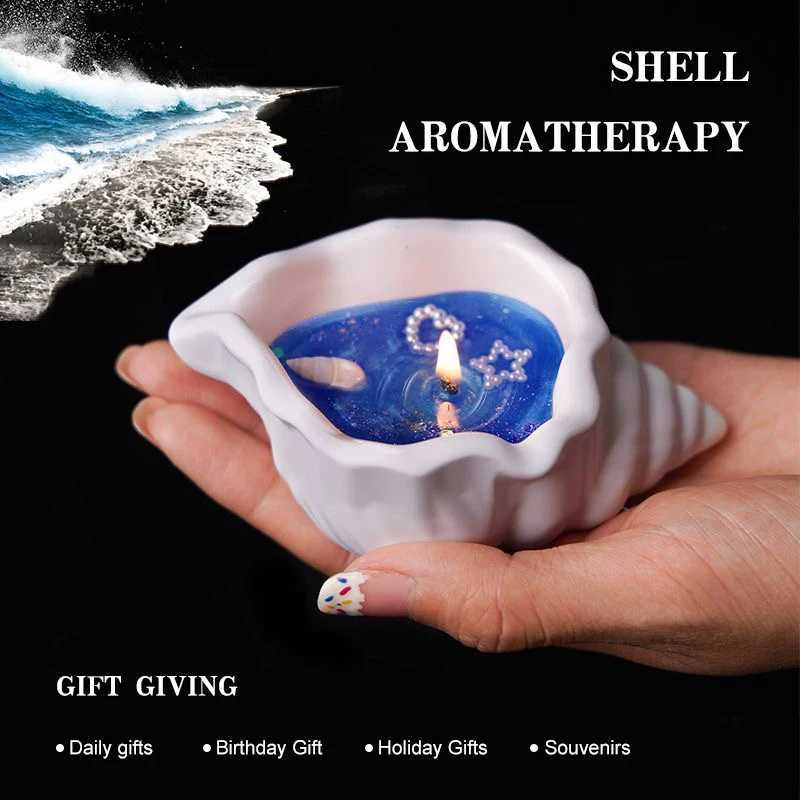 Romantic Conch Scented Fragrance Candle Light Creative Gift Scented Candles Gift for Wedding Valentines Day Christmas Birthday D260318