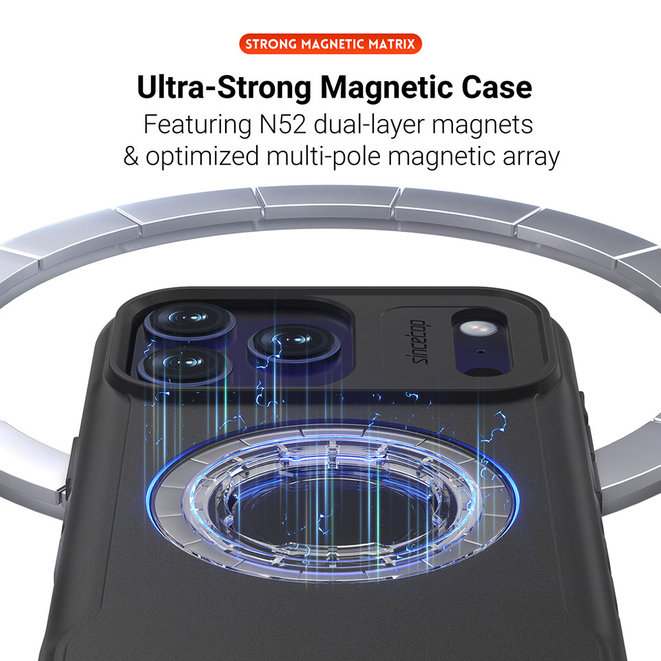 Rugged Case for iPhone 17 Pro Max Compatible with Quad Lock Mount - Anti-Vibration Shield for MTB Mountain Bike & Motorcycle Handlebar