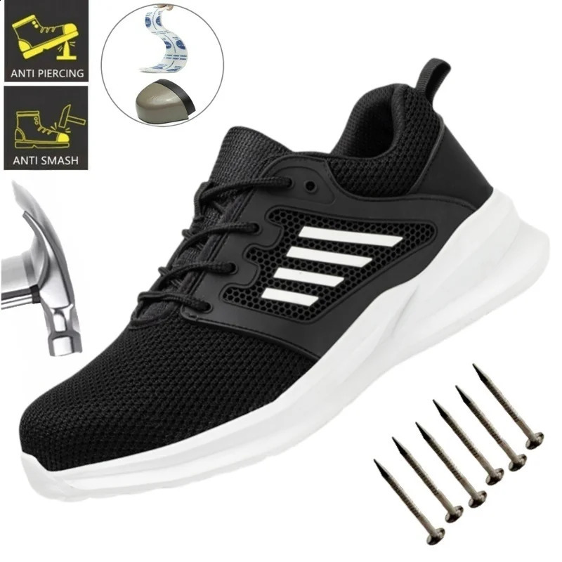 Unisex Mesh Steel Toe Cap Summer Safety Shoes For Men Light Breathable Sneaker Comfortable Indestructible Hombre Work Footwear 260318