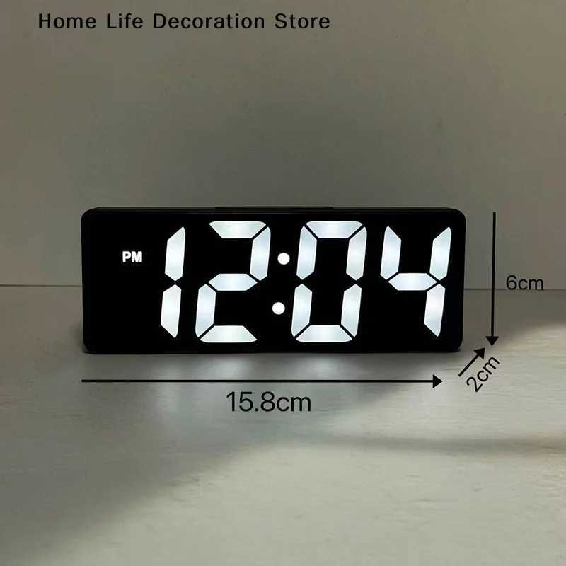 TGLED Mini Mirror Alarm Clock Electronic Digital Alarm Clock Digital Table Clock Room Desk Decorating Smart Small Tools Home D260318