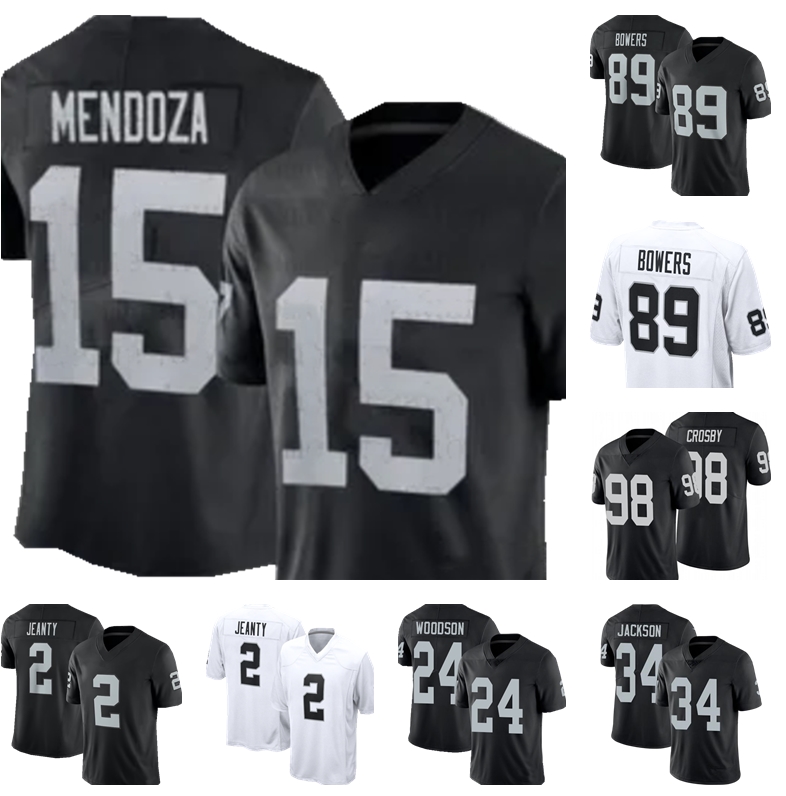 Fernando Mendoza Ashton Jeanty Maxx Crosby Football Jersey Brock Bowers Bo Jackson Abram Ken Stabler Plunkett Charles Woodson