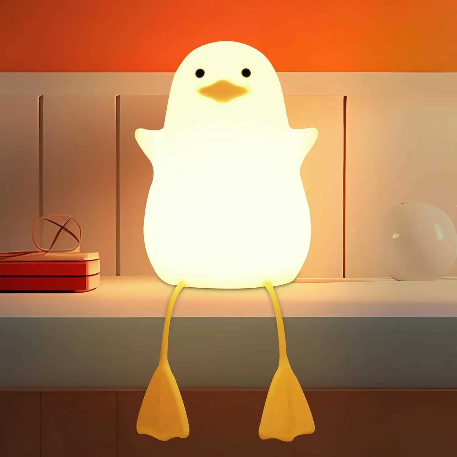 Cute Duck Light Portable USB Rechargeable Timed Dimming Silicone Night Light Is Perfect for Family Bedrooms Holiday Gifts H260318