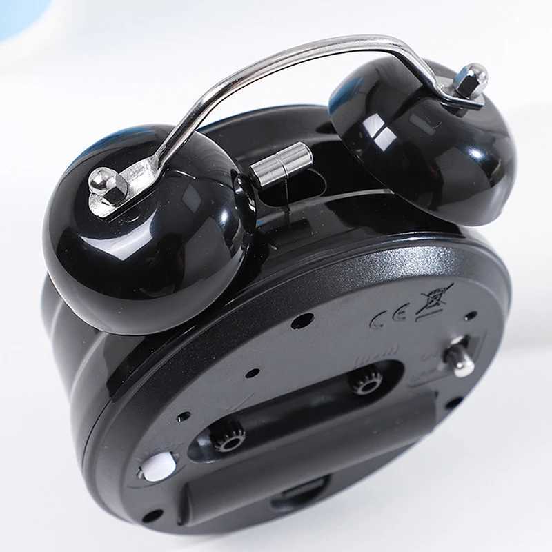 Super Loud Retro Ringing Alarm Clock Bedroom Small Night Light Student Bedside Clock Desk Ornament Home Decoration D260318