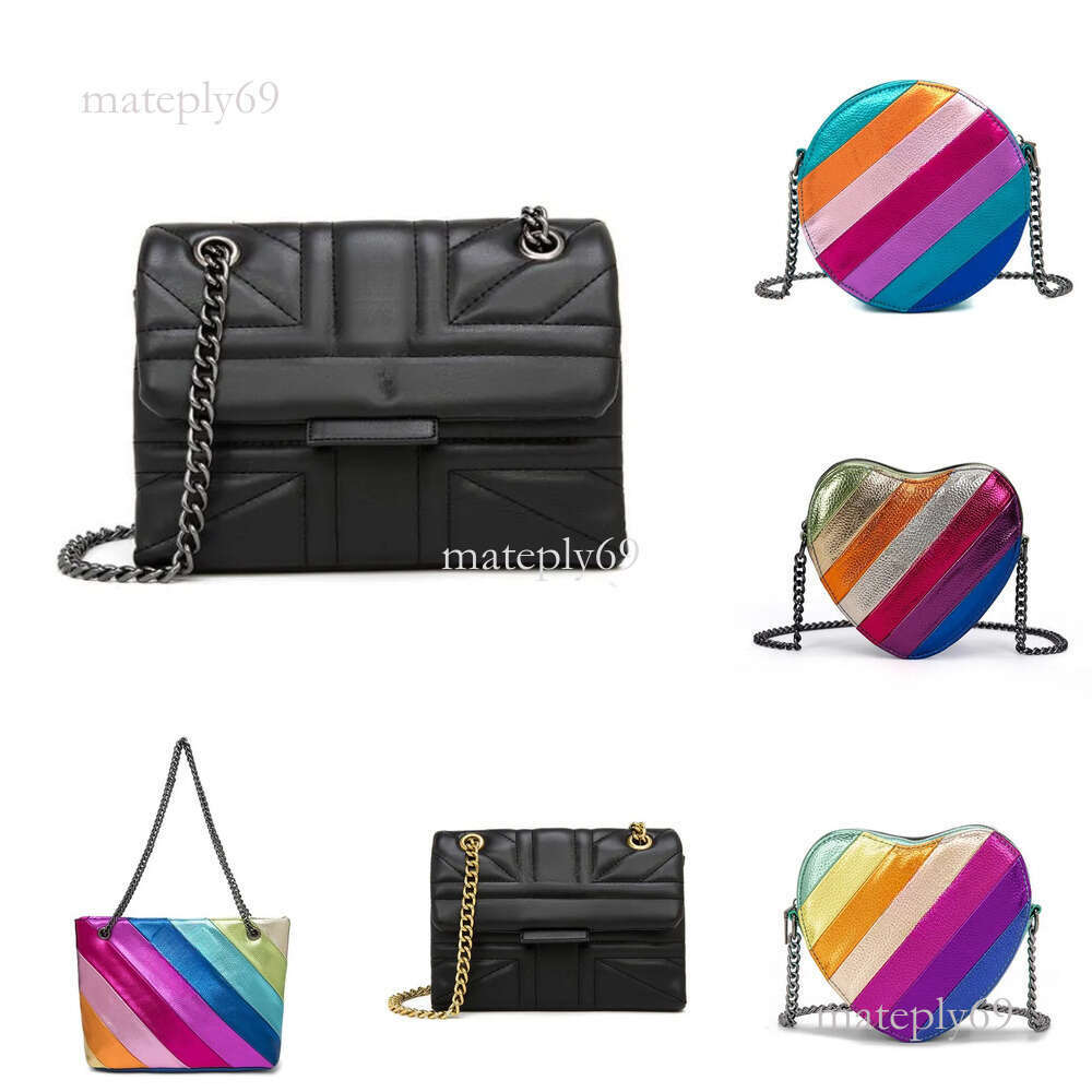 Women Bag London Kensington Soft Leather Handbags S Chains Shoulder Bag Big Cross Body Purse Fashion Circular Wallet Square Shoulder Bag 354